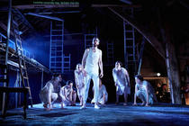 Photograph from Mad King Suibhne - lighting design by Ben Pickersgill