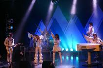 Photograph from ABBA Reunion - lighting design by Pete Watts