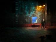 Photograph from Sons without Fathers - lighting design by Alex Wardle