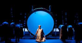 Photograph from The Snowmaiden - lighting design by Jake Wiltshire