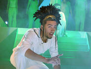 Photograph from THE ODYSSEY - lighting design by Andy Webb