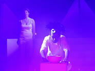 Photograph from THE ODYSSEY - lighting design by Andy Webb