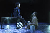 Photograph from The Last Days of Judas Iscariot - lighting design by Hugo Dodsworth
