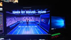 Photograph from Amazon Prime Video ATP Tennis 2019 Miami Open - lighting design by mikelefevre
