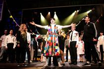 Photograph from Joseph and his Amazing Technicolour Dreamcoat - lighting design by Alexander Hoppe