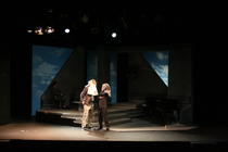 Photograph from Pete and Dud: Come Again - lighting design by Tim Mascall