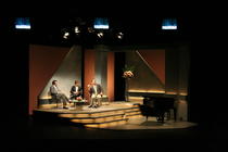 Photograph from Pete and Dud: Come Again - lighting design by Tim Mascall