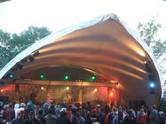Photograph from Glastonbury Red Bull stage - lighting design by Pete Watts