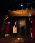 Photograph from The Real Inspector Hound / Dogg&#039;s Hamlet - lighting design by Steve Lowe