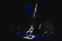 Photograph from Fight Like A Girl - lighting design by Joseph Ed Thomas