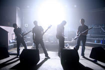 Photograph from Aikon Music video shoot - lighting design by Pete Watts