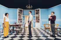 Photograph from French Without Tears - lighting design by Sam Ohlsson