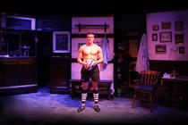 Photograph from Odd Shaped Balls - lighting design by Robbie Butler