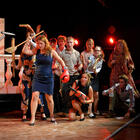 Photograph from Ofsted Massacre - lighting design by Toby Ison