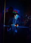 Photograph from Rent - lighting design by Seb Blaber