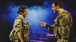 Photograph from Go To Your God Like A Soldier - lighting design by Alex Lewer