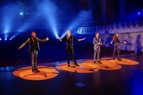 Photograph from Collabro Christmas is Here - lighting design by Joseph Ed Thomas
