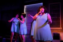 Photograph from The Flannelettes - lighting design by George Bach