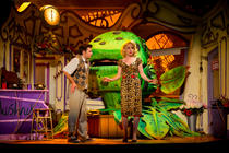 Photograph from Little Shop of Horrors - lighting design by Charlie Morgan Jones