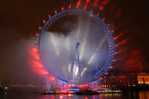 Photograph from New Years Eve at the London Eye - lighting design by Durham Marenghi