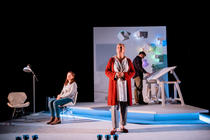 Photograph from Descent - lighting design by Laura Hawkins