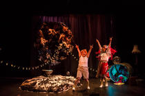 Photograph from Muckers - lighting design by Ali Hunter