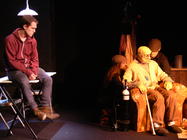 Photograph from Killing Roger - lighting design by Claire Childs
