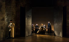 Photograph from Mary Stuart - lighting design by Joshua Gadsby