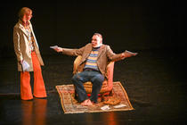Photograph from Benefactors - lighting design by Chris May