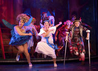 Photograph from Peter Pan Goes Wrong - lighting design by Matthew Haskins