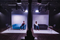 Photograph from Bedlam - lighting design by Edward Saunders