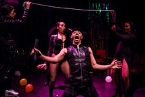 Photograph from Rent Party - lighting design by Phil Buckley