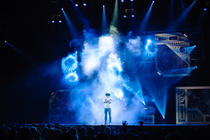 Photograph from This Way To Spaceship - DVD Recording - lighting design by Brendan Albrey