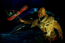 Photograph from The Snowsmith - lighting design by Claire Childs