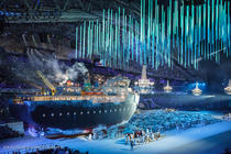 Photograph from Sochi Winter Paralympics Opening and Closing Ceremonies - lighting design by Durham Marenghi