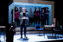 Photograph from The Laramie Project - lighting design by Joshua Gadsby