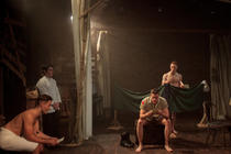 Photograph from Privates on Parade - lighting design by Ben Jacobs