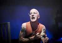 Photograph from Trainspotting Live - lighting design by clancy