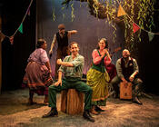 Photograph from The Wicker Husband - lighting design by Chris May