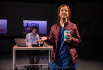 Photograph from Who Cares - lighting design by Chloe Kenward