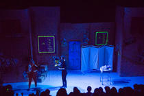 Photograph from Avenue Q - lighting design by zachhwilliams