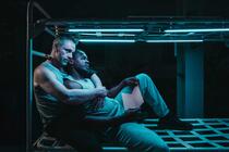Photograph from Kiss Marry Kill - lighting design by Joshua Gadsby