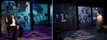 Photograph from Losing Her Voice - lighting design by Chris Flux