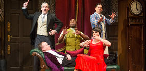 Photograph from The Play That Goes Wrong - lighting design by Ric Mountjoy