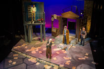 Photograph from The Suitors - lighting design by timothykelly